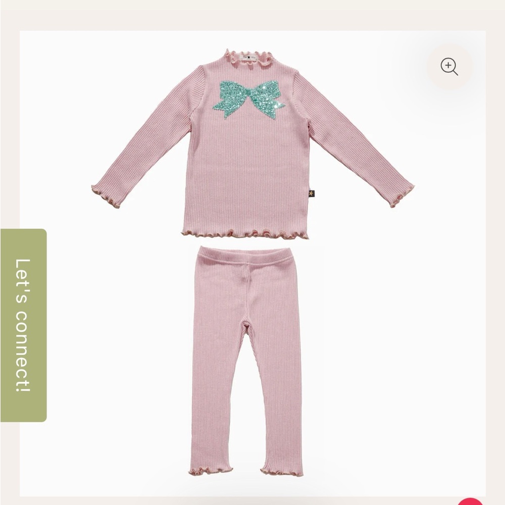 Petite Hailey Metallic Bow set with Sequin Bow